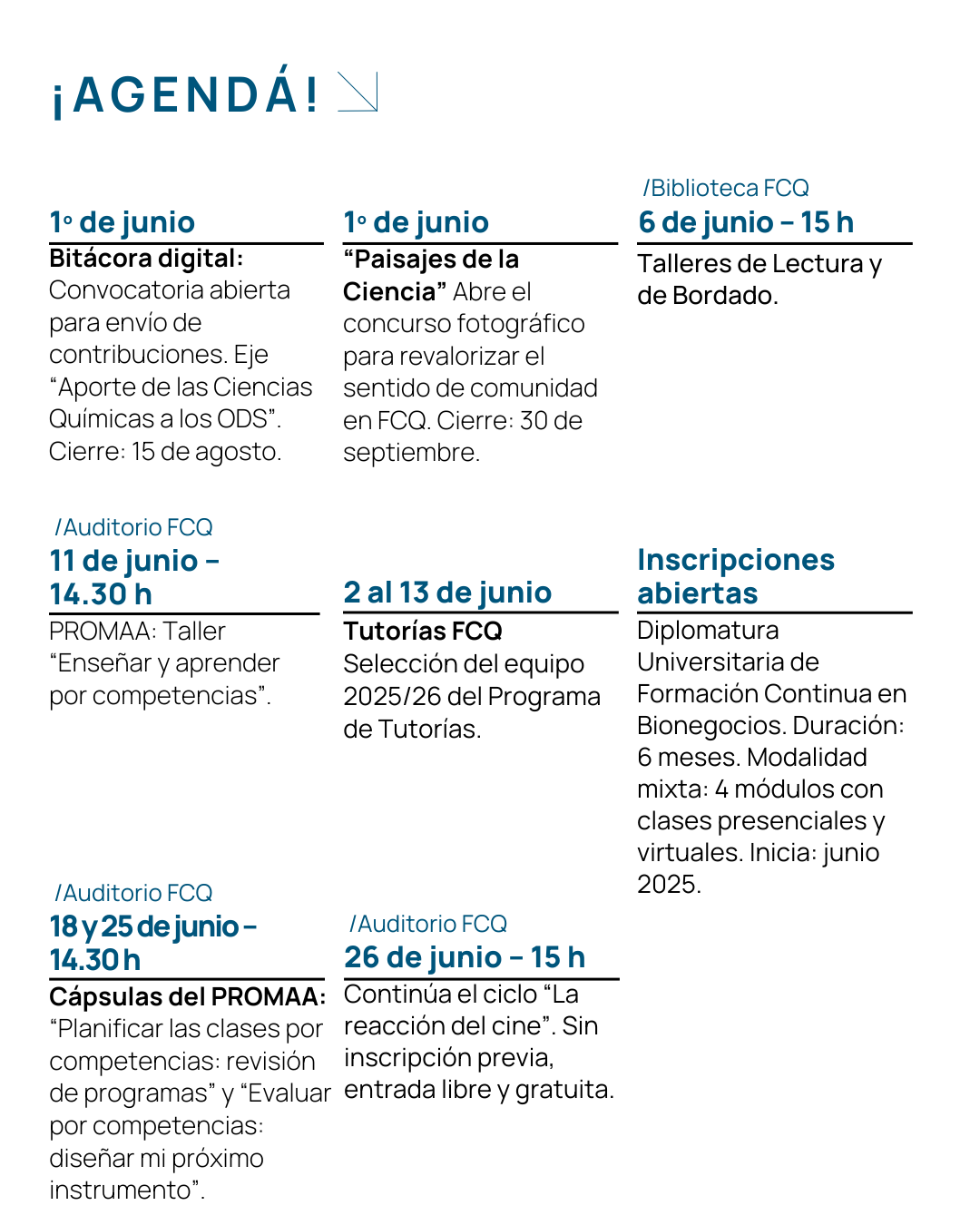 Agenda Junio