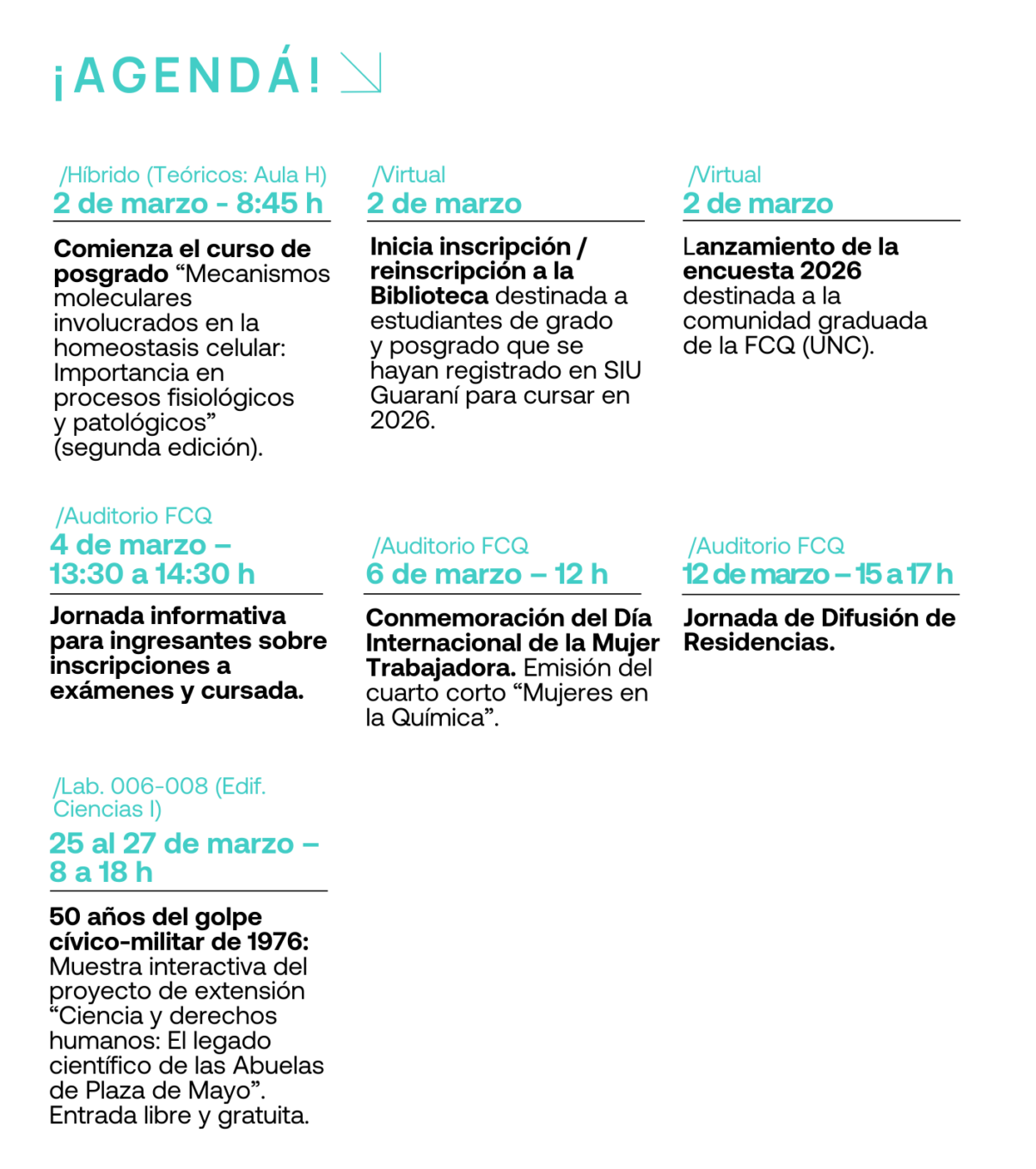 AGENDA MARZO