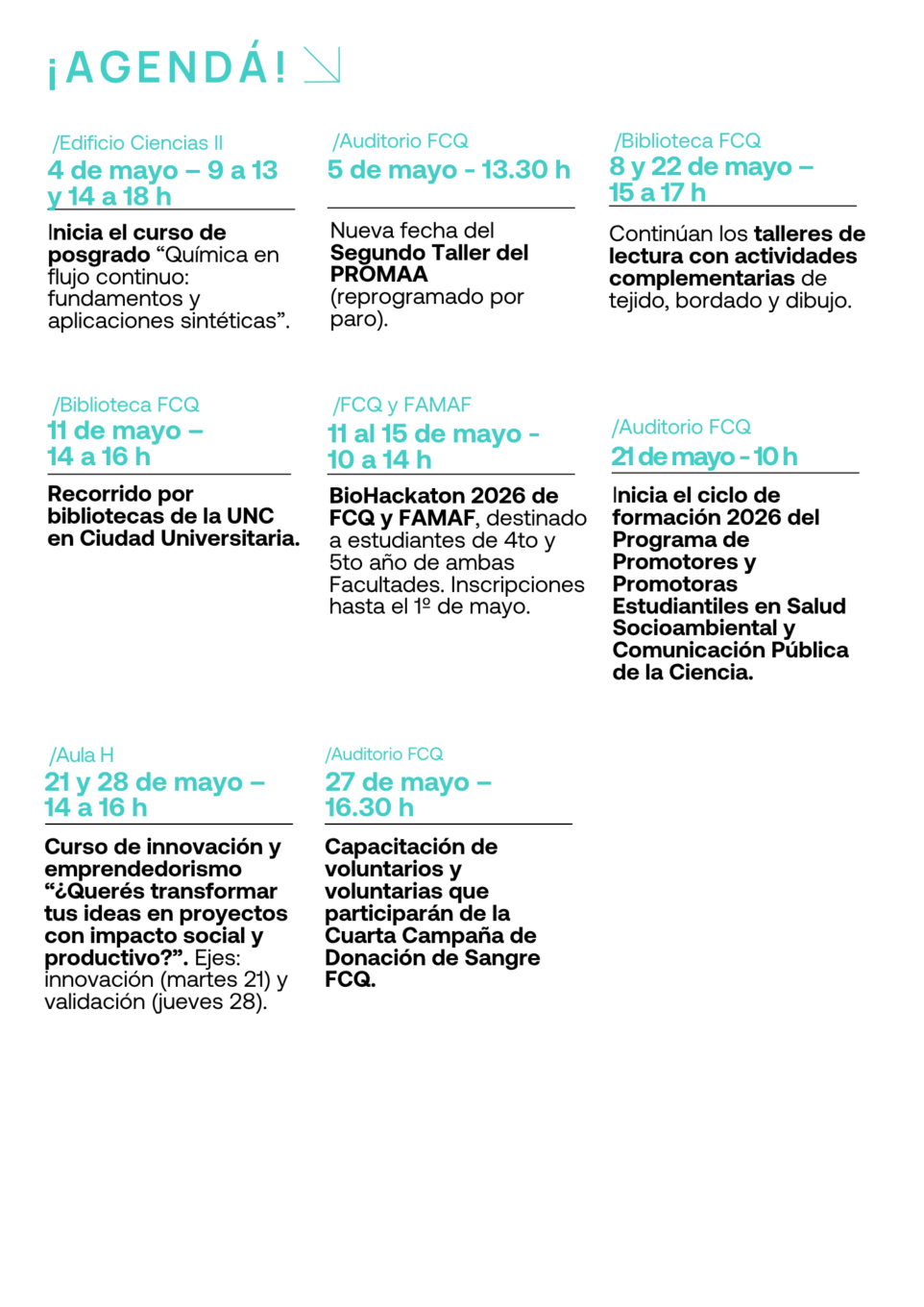Mayo Agenda - Boletin 34